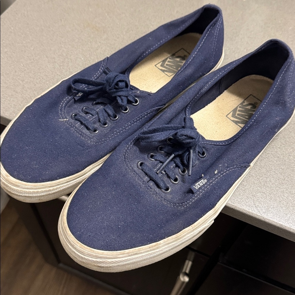 Vans Dark Blue Canvas Lace-Up Shoes